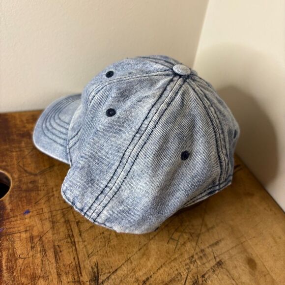 Casual Blue Denim Cap baseball hat adult adjustable preworn - Picture 6 of 10